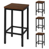 2/4/6x Bar Stools w/ Footrest Kitchen Breakfast Pub Cafe High Chairs Metal Frame