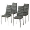 Hotel 90cm Pedestal Dining Table Family Feasts 2/4/6 PU Leather Kitchen Chairs