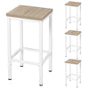 2/4/6x Bar Stools w/ Footrest Kitchen Breakfast Pub Cafe High Chairs Metal Frame