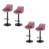 1/2/4/6x Bar Stool with Velvet Padded Swivel Gas Lift Barstool Kitchen Cafe Pub