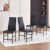 2/4/6pcs Faux Leather Velvet Fabric Dining Chairs Metal Legs Dining Room Kitchen