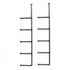 2PCS Industrial Pipe Bookcases Wall Mounted Floating Shelf Hanging Display Rack