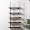 2PCS Industrial Pipe Bookcases Wall Mounted Floating Shelf Hanging Display Rack