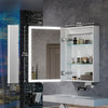 Double-side LED Illuminated Bathroom Mirror Cabinet Storage Shelf Anti-fog Touch