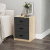 3 Drawer Wooden Bedroom Bedside Cabinet Furniture Storage Nightstand Side Table