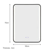 Illuminated Bathroom Mirror with LED Lights Demister Touch Sensor Wall Mounted