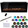 2023 Electric Wall Mounted LED Fireplace 12 Color Wall Inset Into Fire 40 50 60"