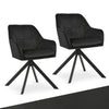 Dining Chairs Set of 2/4/6 Upholstered Swivel Dining Chair Velvet Black
