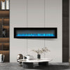 Electric Wall Mounted LED Fireplace 9 Color Wall Inset Into Fire 40 50 60" Timer