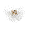 LED Ceiling Light Firework Pendant Vintage Lampshade Chandelier Crystal Droplets