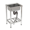 Catering Sink Kitchen Stainless Steel Single/Double Bowl Drainer Unit Prep Table
