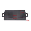 Cast Iron Griddle Plate Fry Pan Grill Bbq Cooking Skillet Double Side Reversible