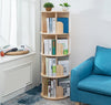 2-5 Tier Rotating Bookshelf 360 Display Floor Standing Bookcase Storage Rack