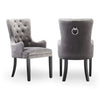 Tufted Studded Velvet Dining Accent Chair Victoria Door Knocker | SINGLE WINDSOR