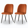 Set of 2,4,6 Velvet Suede Dining Chairs Upholstered seat Ergnomic with Metal Leg