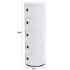 Round ABS Cylinder Cabinet Cupboard Drawer Storage Unit Bathroom Bedroom Stand