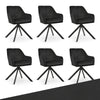 Dining Chairs Set of 2/4/6 Upholstered Swivel Dining Chair Velvet Black