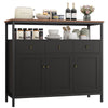 Buffet Sideboard Kitchen Storage Cabinet 3 Drawer 3 Door Living Room White Unit