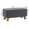 Dark Grey Bench Shoes Chaning Stool Kid Chair Long Footstool Living Room Bedroom