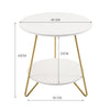 2Tier Round Bedside Table Nightstand Coffee Tea Side End Lamp Desk Shelf Storage