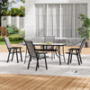 Garden Table Folding Mesh Chair Balcony Coffee Bistro Furniture w/ Umbrella Hole