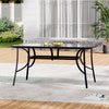 Garden Table Folding Mesh Chair Balcony Coffee Bistro Furniture w/ Umbrella Hole