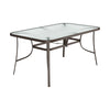 Garden Table Folding Mesh Chair Balcony Coffee Bistro Furniture w/ Umbrella Hole