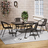 Garden Bistro Furniture Table Rattan Chairs Variable Shape with Umbrella Hole
