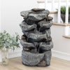 Garden Solar/Electric Water Feature LED Fountain Out/Indoor Resin Ornament Light