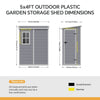 16x8 12x8 8x8FT Plastic Garden Tool Storage Shed Outdoor Lockable Bike Bin House