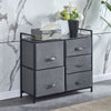Fabric Cabinets Storage Unit Metal Frame Chest of Drawer Organiser Bedside Table