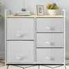 Fabric Cabinets Storage Unit Metal Frame Chest of Drawer Organiser Bedside Table