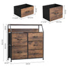 Tall Chest of Drawers Bedroom Cabinet with Shelf Dresser Unit Storage Organiser