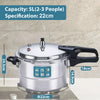 3/5/7L Aluminium Pressure Cooker Quick w/ Lid Latch Indicator Explosion-Proof UK