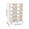 Shoe Rack with Wheels Entryway Hallway Shoes Organizer Storage Shelf Stand White