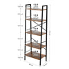 Bookcase Display Storage Shelving Unit Stand 4/5 Tier Steel Frame Ladder Shelf