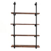 Wood Industrial Floating Shelves Pipe Shelf Storage Rustic Vintage Shelving Kit
