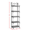 3/5 Tier Metal Storage Shelf Mesh Shelving Foldable Kitchen Bathroom Organiser