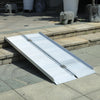 Portable Wheelchair Threshold Ramp Aluminium Multi-fold Non-slip Suitcase Ramps
