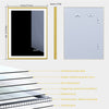 Oversize Anti-Fog LED Bathroom Mirror with Illuminated Lights Elegant Gold Edge