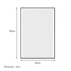 500x700mm 600x900mm Rectangle Metal Framed LED Bathroom Mirror with Demister Pad