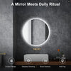 LED Bathroom Mirror with 3 Mode Lights Demister Illuminate Touch Sensor Anti-fog