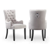 Velvet Dining Chair with Door Knocker Ring Windsor Dressing Room Chair 1/2/4/6