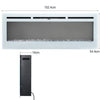 Electric Heater 40-100in LED Fireplace Media Wall Fire Insert/ Wall Mount/ Stand