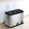 Recycling Bin, 3 x 20 L Triple Kitchen Bin