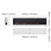 Electric Fireplace Panoramic Media Fire 40-72in Wall Insert LED Fireplace Heater