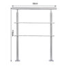 Safety Handrail Balustrade Garden Stair Staircase Grab Rail Cross Bars 60-240cm