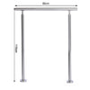 Round Brushed Stainless Steel Rail Balustrade Stair Step Handrail Angle Mobility