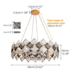 Luxury Crystal Ceiling Light Shining Chandelier Pendant Lamp Hallway Living Room