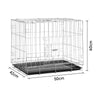 Pet Dog Crate Folding Metal Wire Cage 2 Door Indoor Outdoor Puppy Training Cages